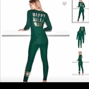 Victoria secret pink onesie pj Christmas